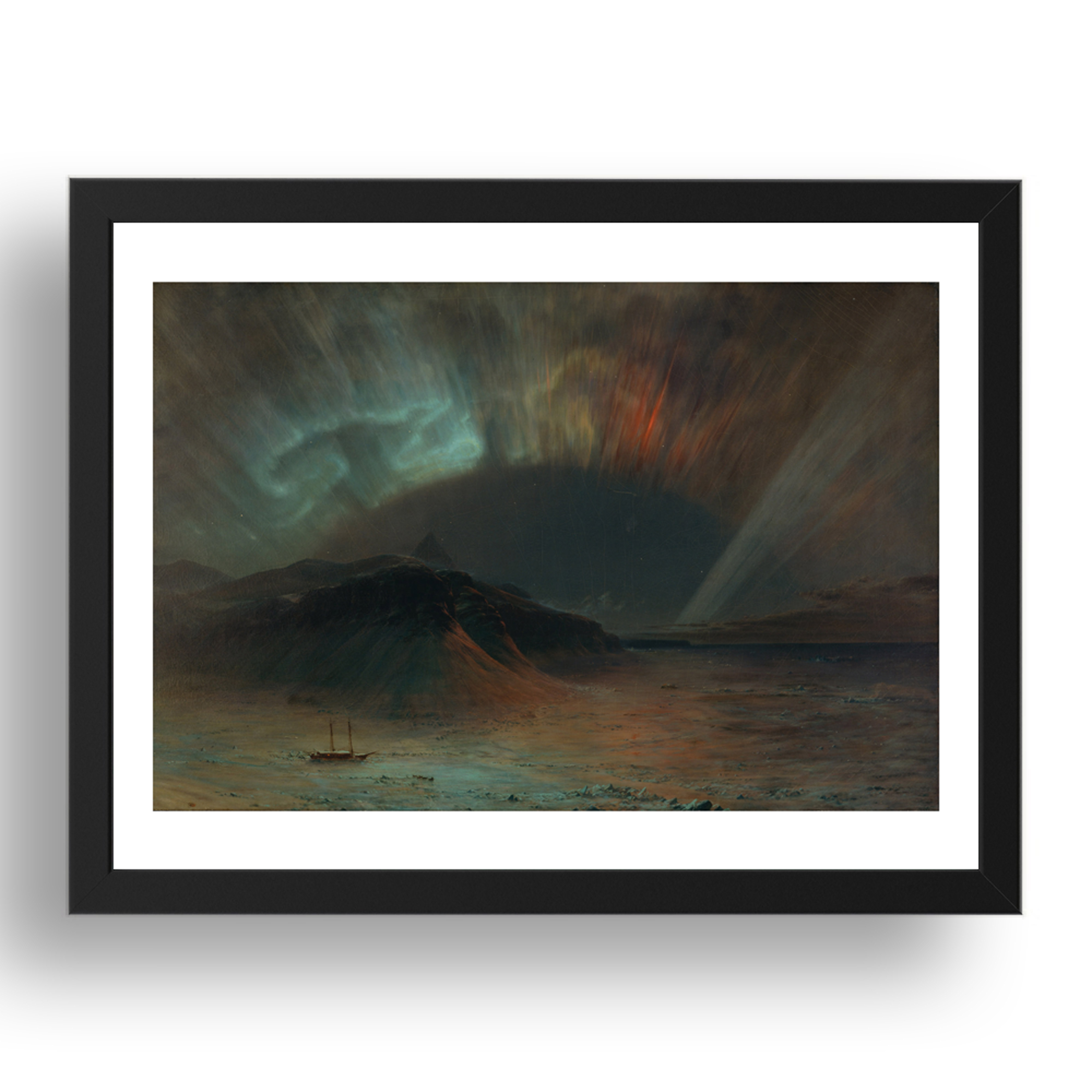 Frederic Edwin Church - Aurora Borealis [1865], A3 (17x13") Black Frame - Picture 1 of 1